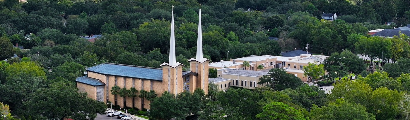 School and Church Birds Eye